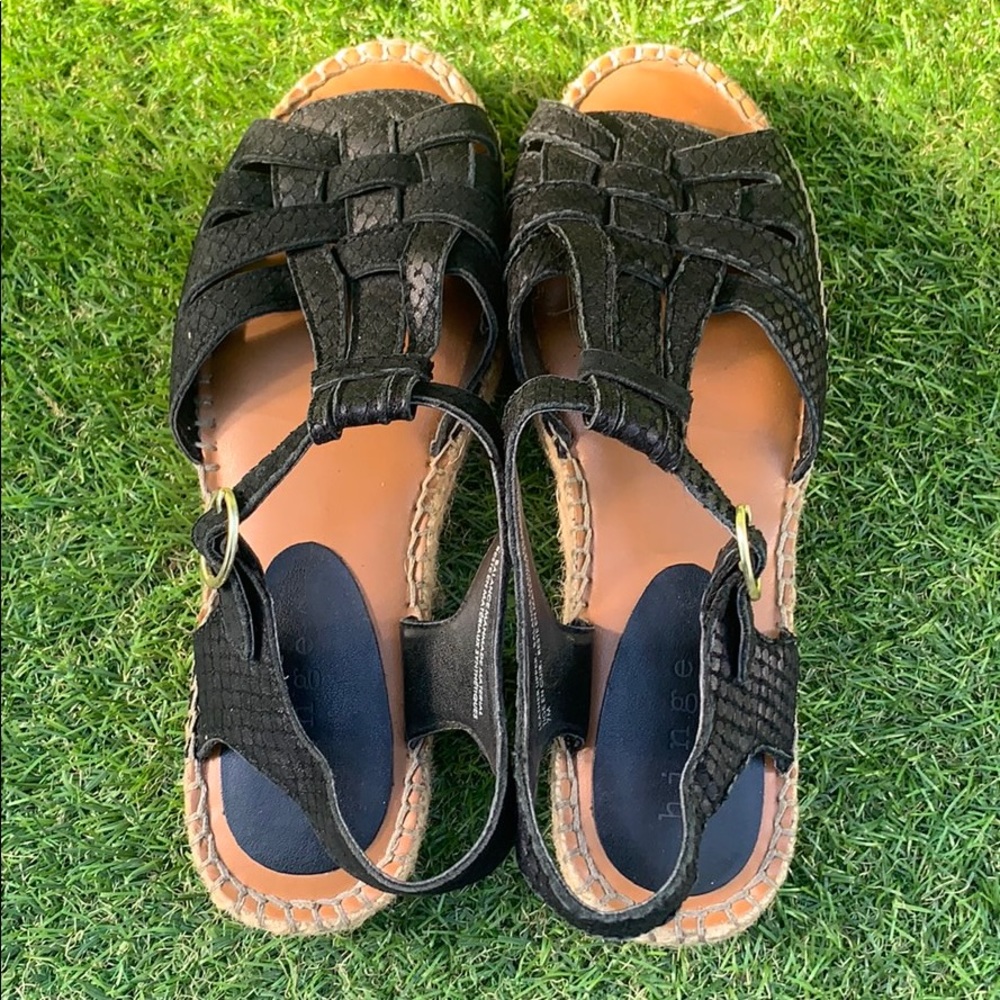Hinge Black Espadrille Sandal - Picture 5 of 9